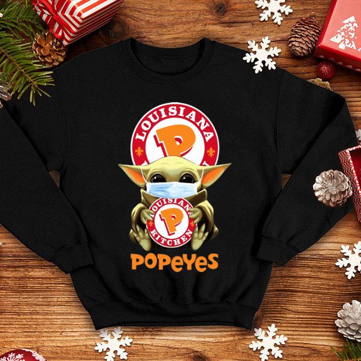 Star Wars Baby Yoda Mask Popeyes Louisiana Kitchen Covid-19 shirt