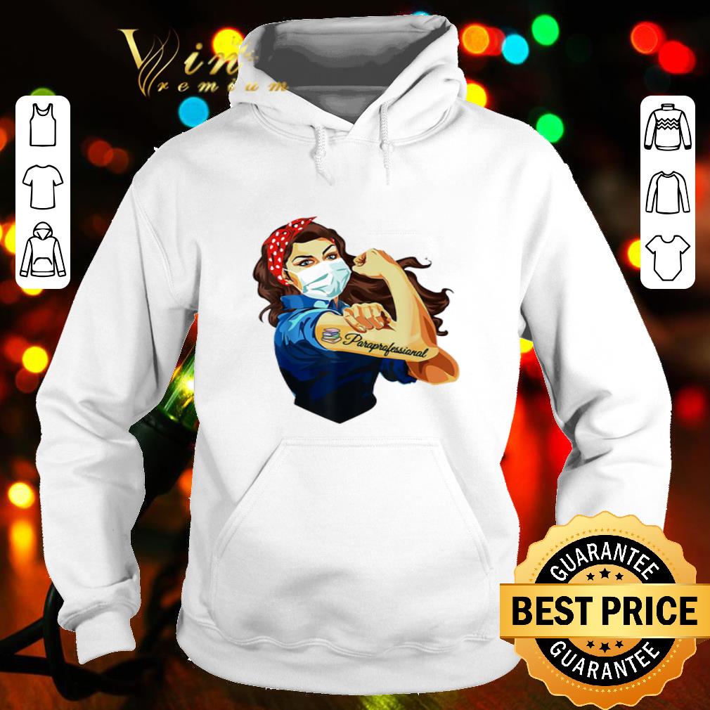 Strong girl mask paraprofessional tattoos Coronavirus shirt