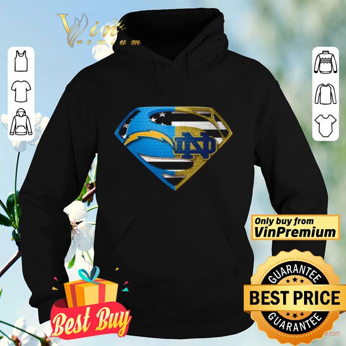 Superman Los Angeles Chargers and Notre Dame shirt 4 - Superman Los Angeles Chargers and Notre Dame shirt