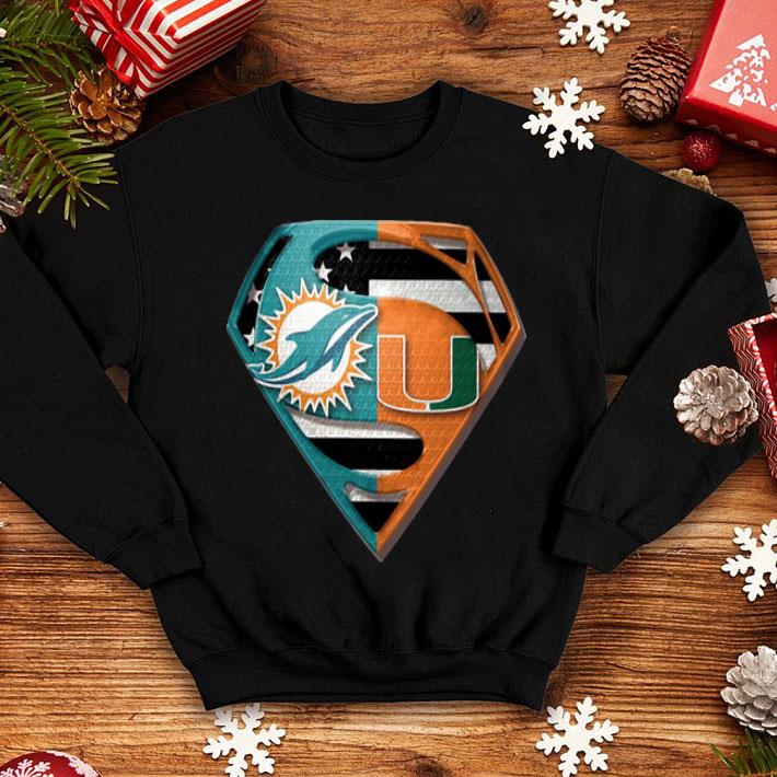Superman Miami Dolphins And Miami Hurricanes shirt 12 Superman Miami Dolphins And Miami Hurricanes shirt