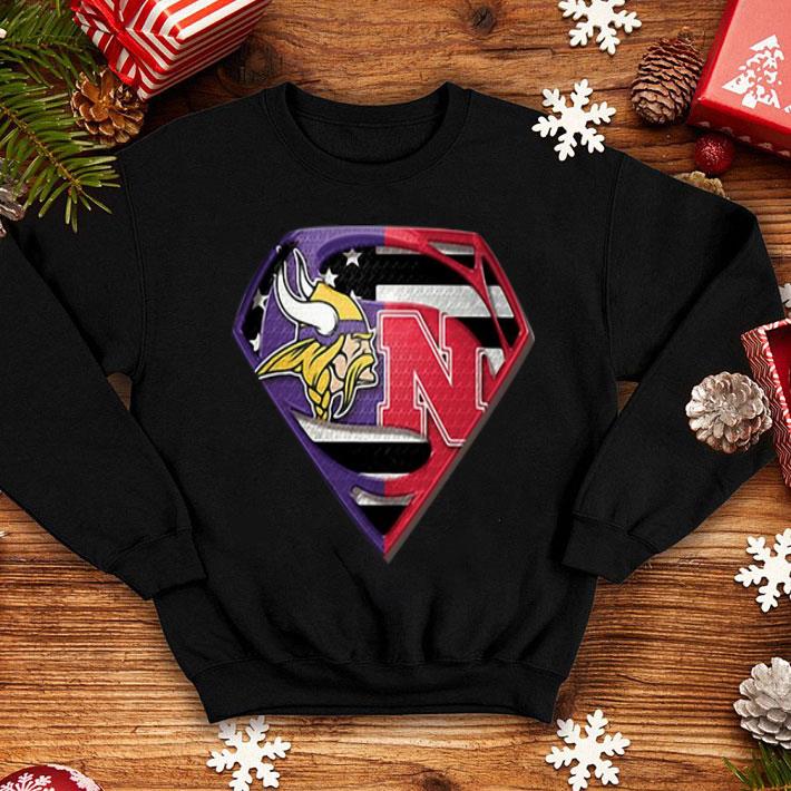 Superman New Minnesota Vikings And Nebraska Cornhuskers shirt