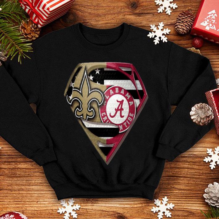 Superman Orleans Saints And Alabama Crimson shirt