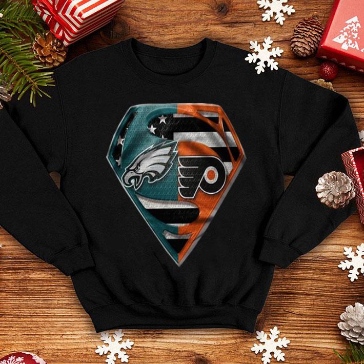 Superman Philadelphia Eagles And Philadelphia Flyers shirt