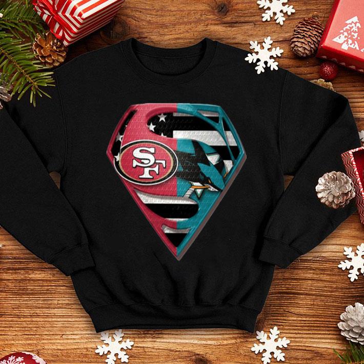 Superman San Francisco 49ers And Jose Sharks shirt 1 Superman San Francisco 49ers And Jose Sharks shirt