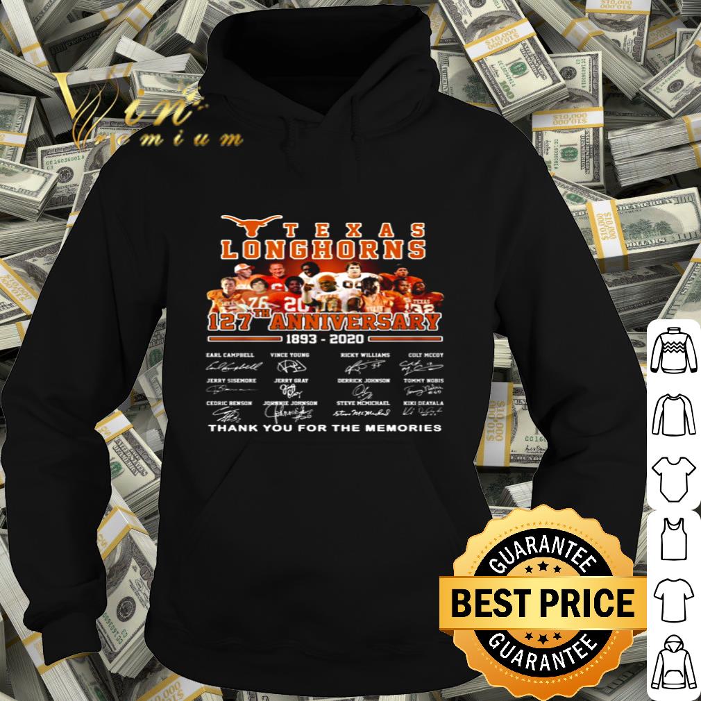Texas Longhorns 127th anniversary 1893 2020 signatures shirt