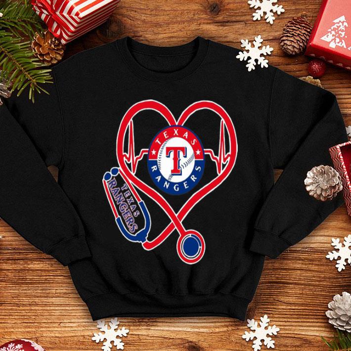 Texas Rangers Heartbeat Nurse Stethoscope shirt