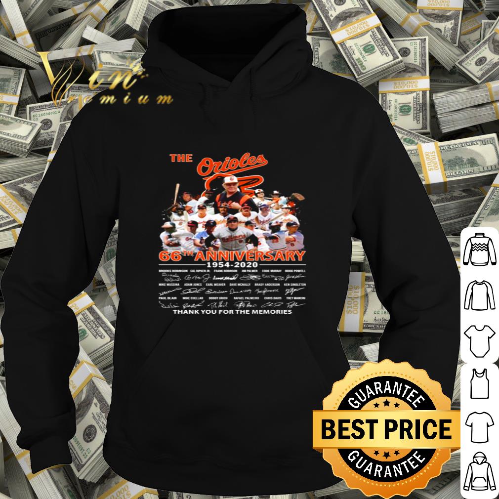 The Baltimore Oriole 66th anniversary 1954 2020 signatures shirt