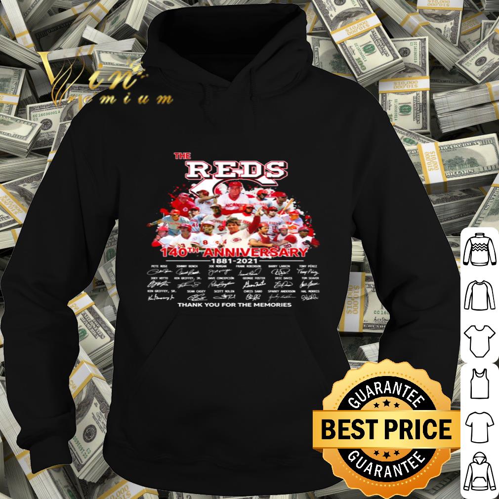 The Cincinnati Reds 140th anniversary 1881 2021 signatures shirt