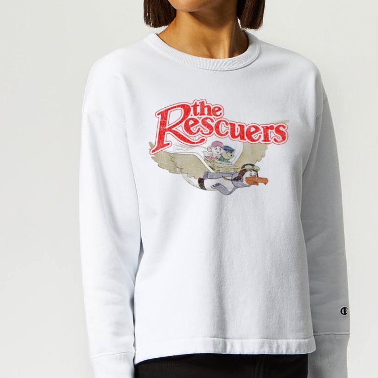 The Rescuers Flying Distressed Classic Logo Shirt The Rescuers Flying Distressed Classic Logo Shirt 4 - The Rescuers Flying Distressed Classic Logo Shirt