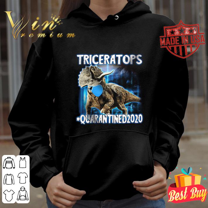 Triceratops mask #quarantined 2020 Coronavirus shirt