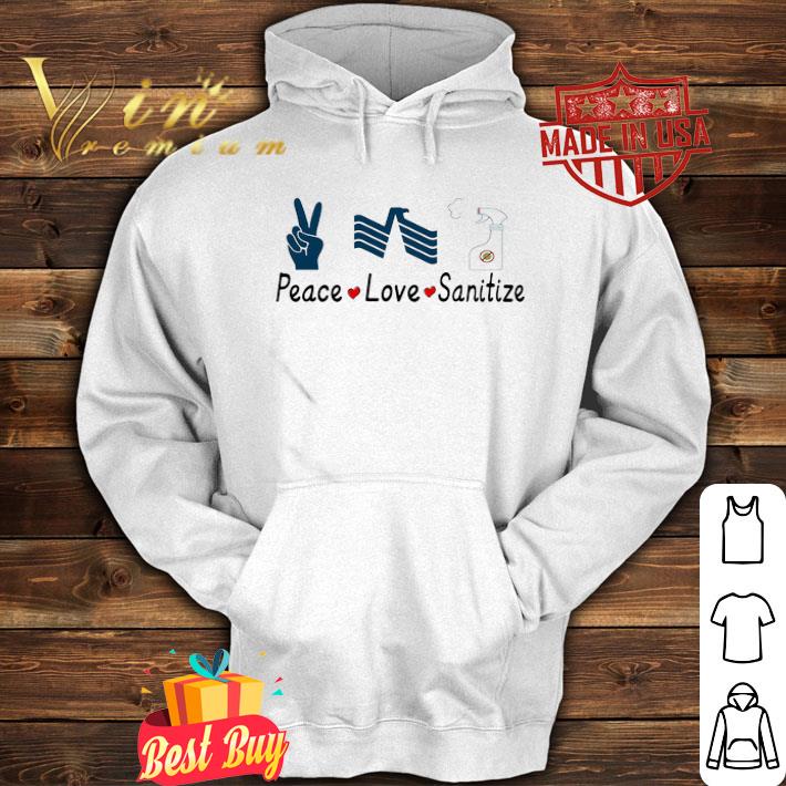 USAA Peace Love Sanitize Coronavirus shirt