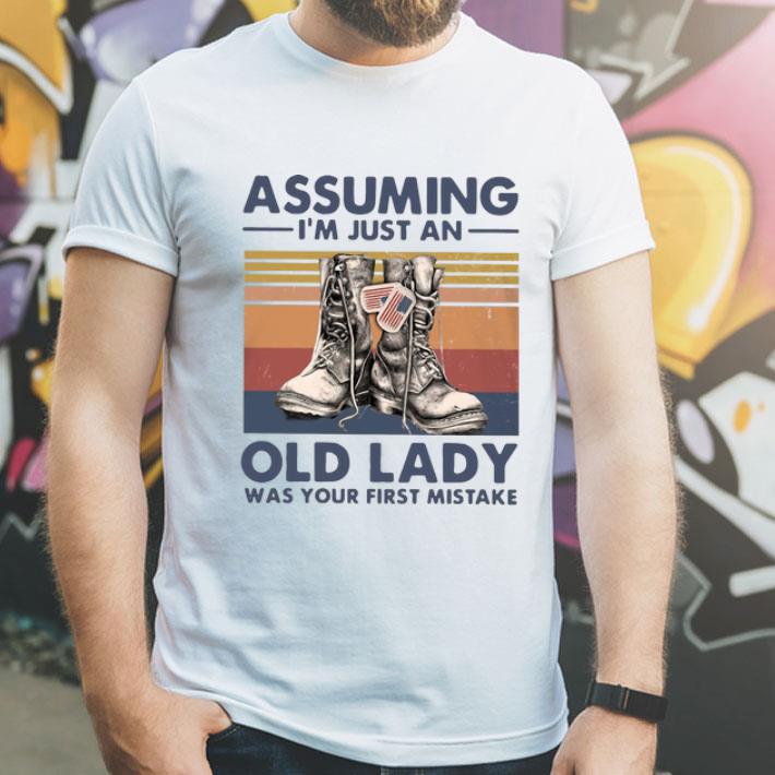 Vintage Boots Assuming I’m Just An Old Lady Was Your First Mistake shirt