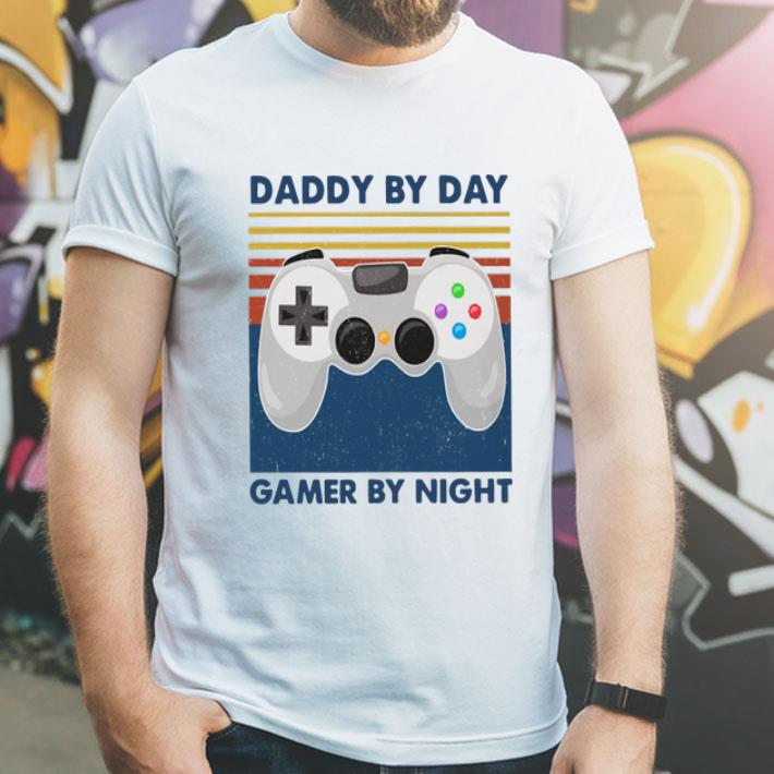 Vintage Daddy By Day Gamer By Night Father's Day shirt 1 Vintage Daddy By Day Gamer By Night Father's Day shirt