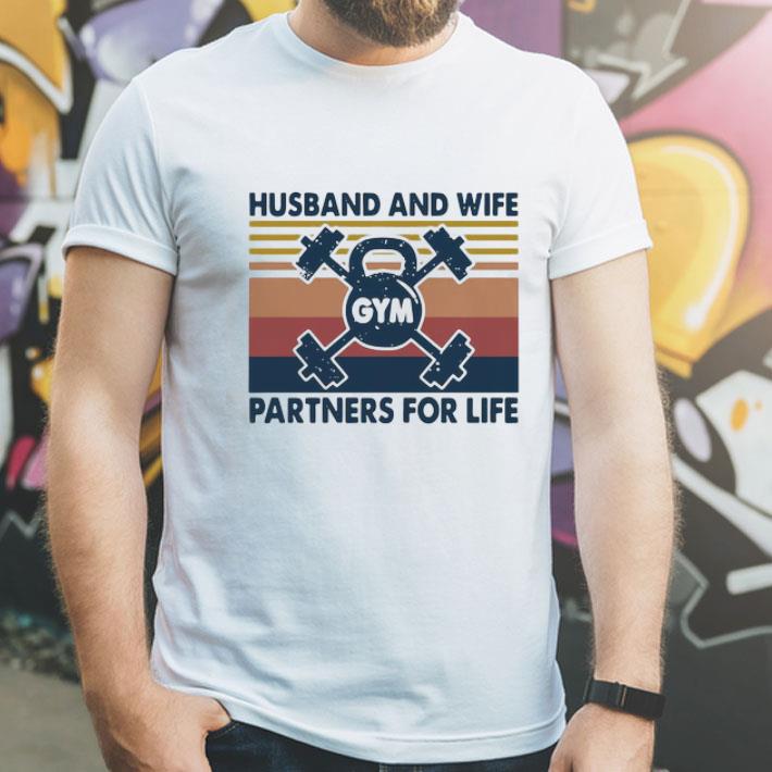 Vintage Gym & Fitness Husband And Wife Partners For Life shirt