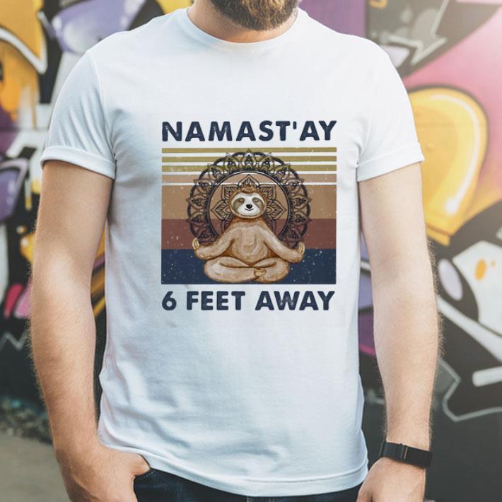 Vintage Sloth Yoga Chill Namastay 6 Feet Away Covid-19 shirt 1 Vintage Sloth Yoga Chill Namastay 6 Feet Away Covid-19 shirt