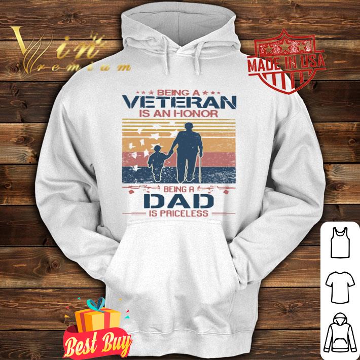 Vintage being a veteran is an honor being a dad is priceless father s day shirt 4 - Vintage being a veteran is an honor being a dad is priceless father's day shirt