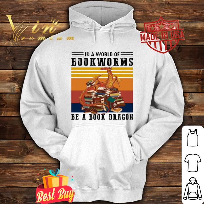 Vintage in a world of bookworms be a book dragon shirt