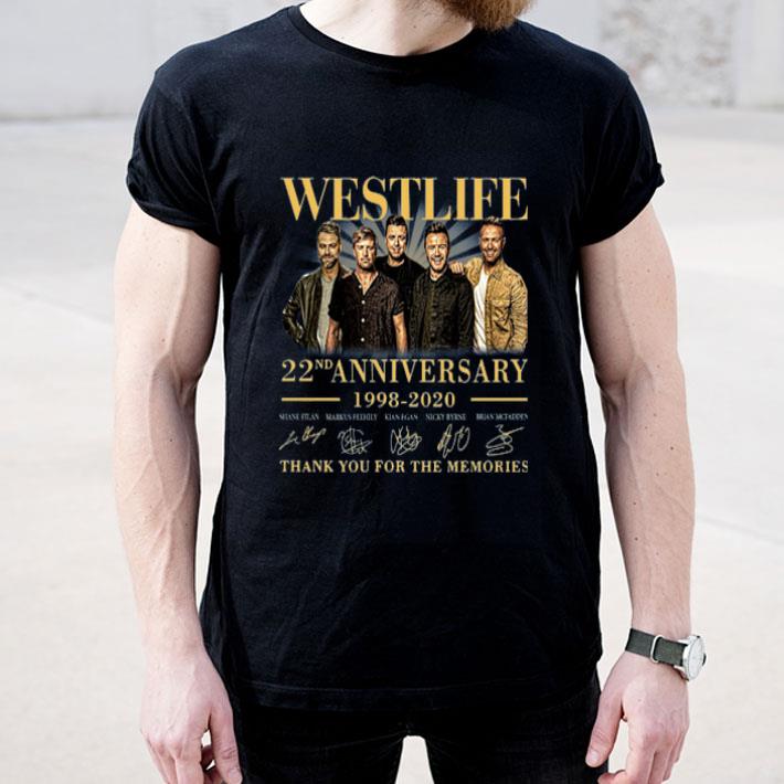 Westlife 22nd Anniversary 1998-2020 Thank You For The Memories Signature Shirt