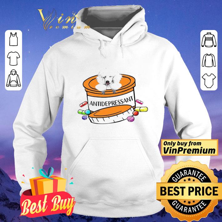 White Poodle Antidepressant shirt