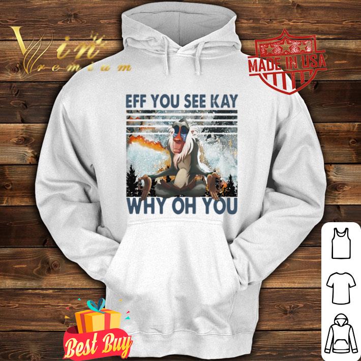 Yoga monkey eff you see kay why oh you shirt