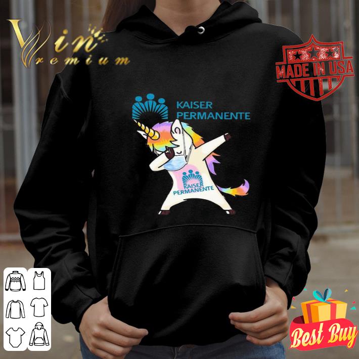 Dabbing Unicorn Mask Kaiser Permanente Coronavirus shirt