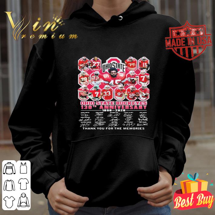 Logo Ohio State Buckeyes 130th Anniversary 1890-2020 Signatures shirt