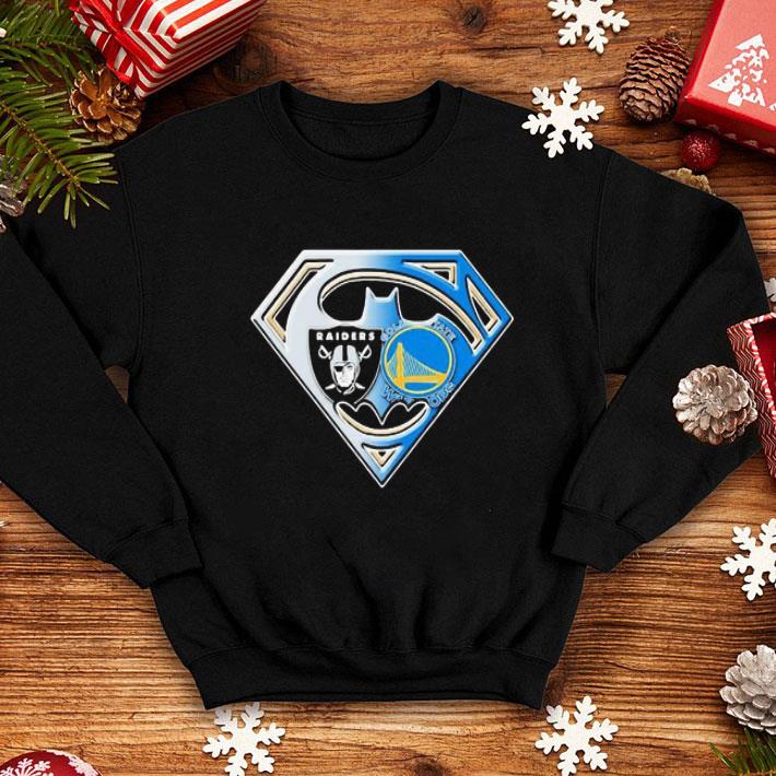 a4d47e82 superman oakland raiders and golden state warriors shirt 4 - Superman Oakland Raiders And Golden State Warriors shirt