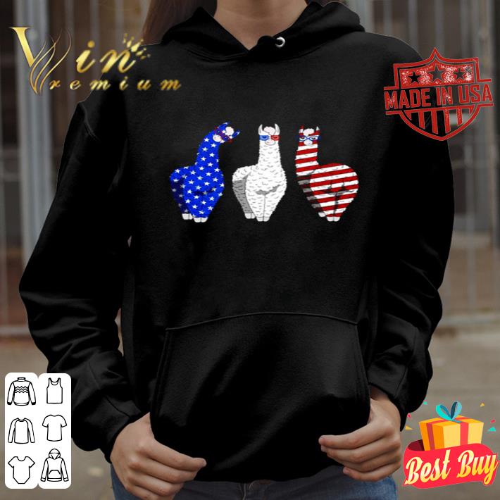 Llama American Flag 4th Of July Independence Day shirt
