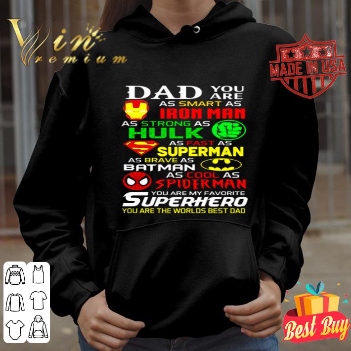 Dad Iron Man Hulk Superman Batman Spiderman Superhero Father's Day shirt