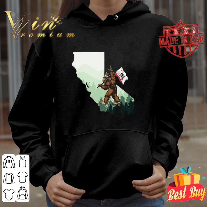 Bigfoot Rock And Roll California Map shirt