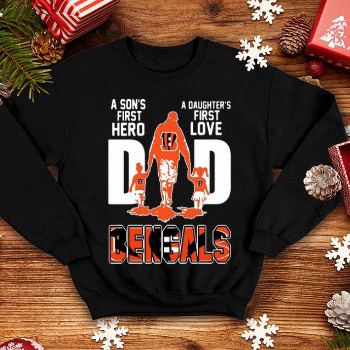 abce12cc dad a son s first hero a daughter s first love cincinnati bengals shirt 4 - Dad A Son's First Hero A Daughter's First Love Cincinnati Bengals shirt