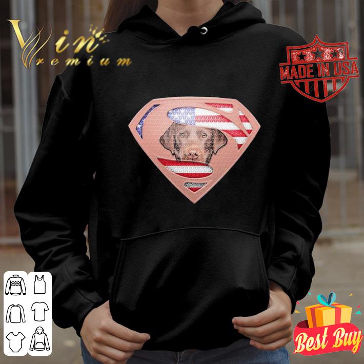 Superman Labrador Retriever American Flag 4th Of July shirt