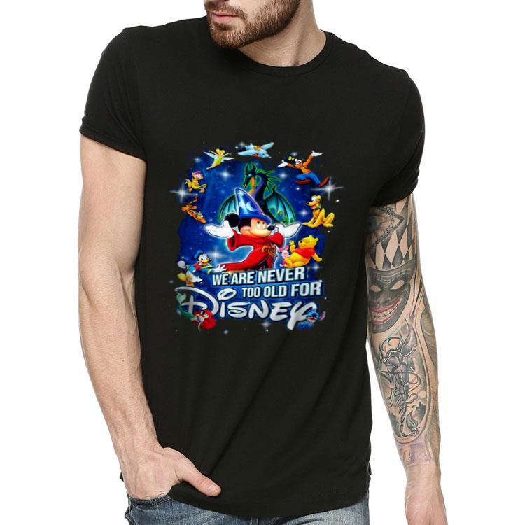 afd3d2fe disney mickey fantasia and friends we are never too old shirt 4 - Disney Mickey Fantasia And Friends We Are Never Too Old Shirt