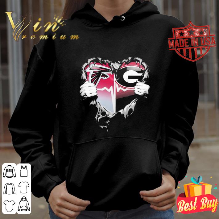 Insides Me Atlanta Falcons And Georgia Bulldogs Heartbeat shirt
