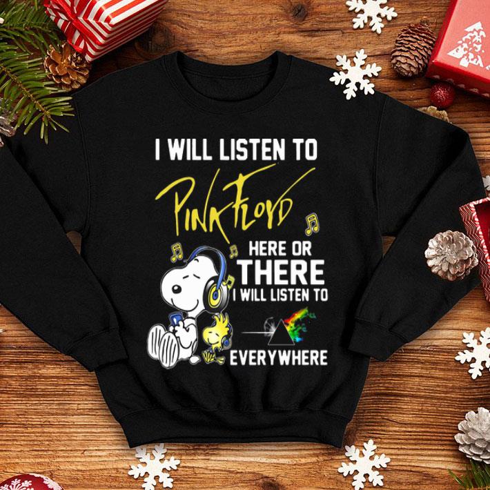 Snoopy And Woodstock I Will Listen To Pink Floyd Everywhere shirt
