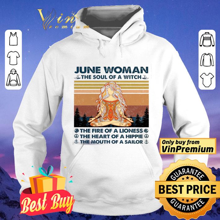 June Girl The Soul Of A Witch The Fire Of A Lioness The Heart Of A Hippie shirt