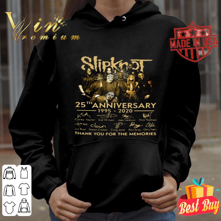 Slipknot Band 25th Anniversary 1995-2020 Signatures shirt