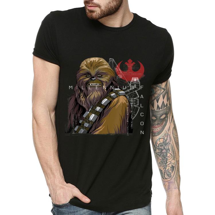 Star Wars Chewbacca Portrait Millennium Falcon Background Shirt 8 Star Wars Chewbacca Portrait Millennium Falcon Background Shirt