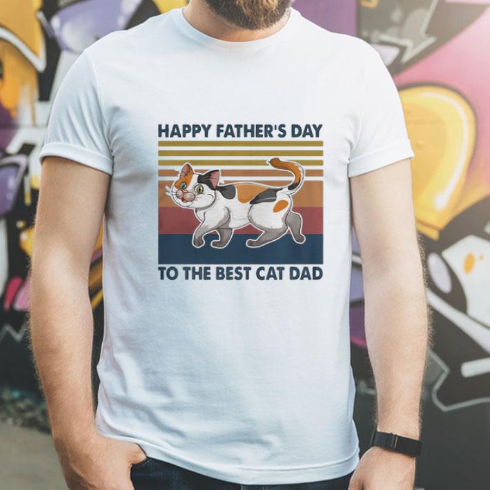 Vintage Happy Father’s Day To The Best Cat Dad shirt