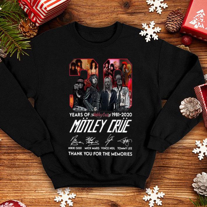 39 Years Of Motley Crue Thank You For The Memories Signature shirt