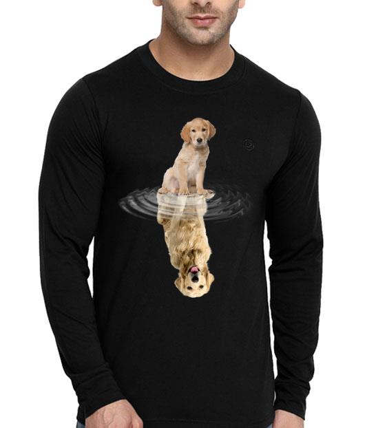 bc4016c5 golden retriever reflection father s day dog shirt 4 - Golden Retriever Reflection Father's Day Dog Shirt