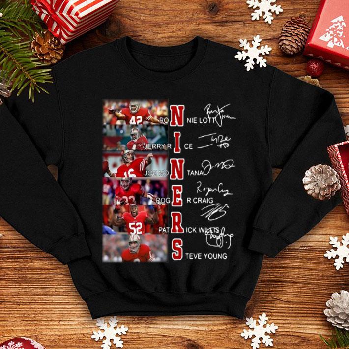 Niners Ronnie Lott Jerry Rice Joe Montana Signatures shirt