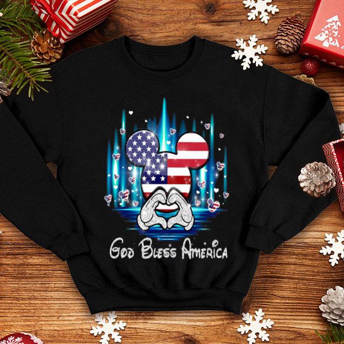 Mickey Mouse God Bless America American Flag shirt