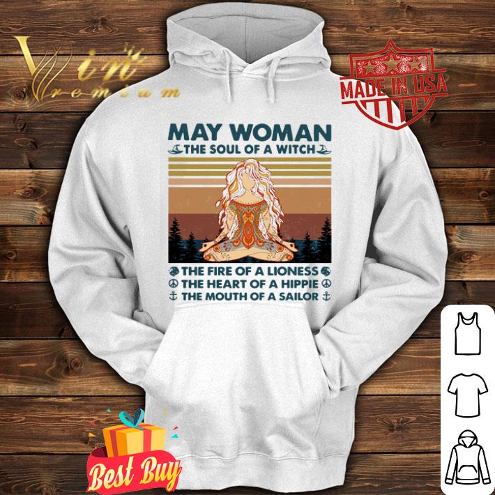 Vintage Yoga May Woman The Soul Of A Witch The Fire Of A Lioness shirt