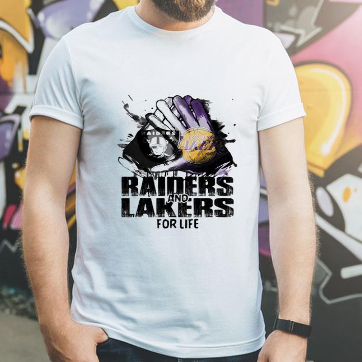 Oakland Raiders And Los Angeles Lakers For Life shirt