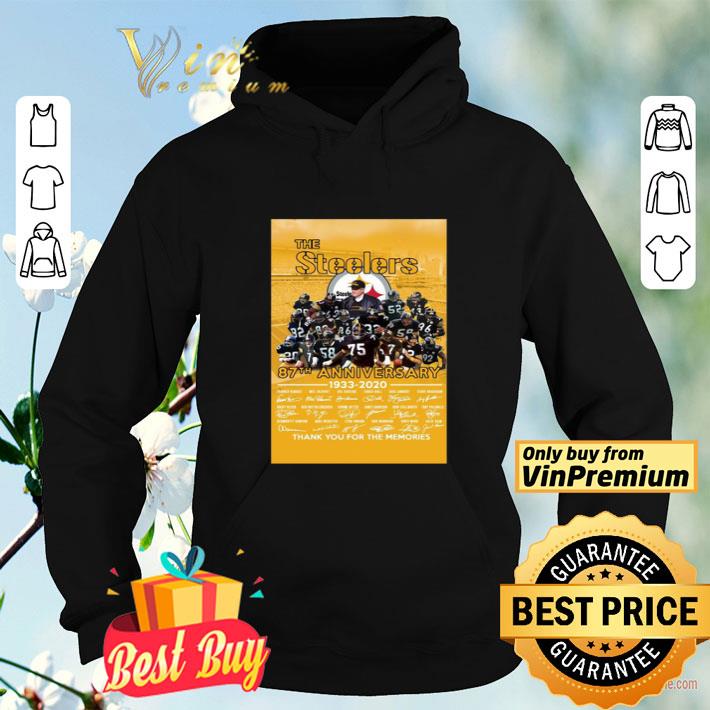 c38b916f the pittsburgh steelers 87th anniversary 1933 2020 thank you for the memories signatures shirt 4 - The pittsburgh steelers 87th anniversary 1933 2020 thank you for the memories signatures shirt