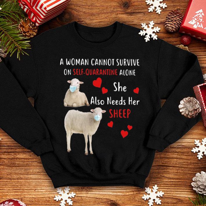 A Woman Cannot Survive On Self Quarantine Alone Sheep shirt 1 A Woman Cannot Survive On Self Quarantine Alone Sheep shirt