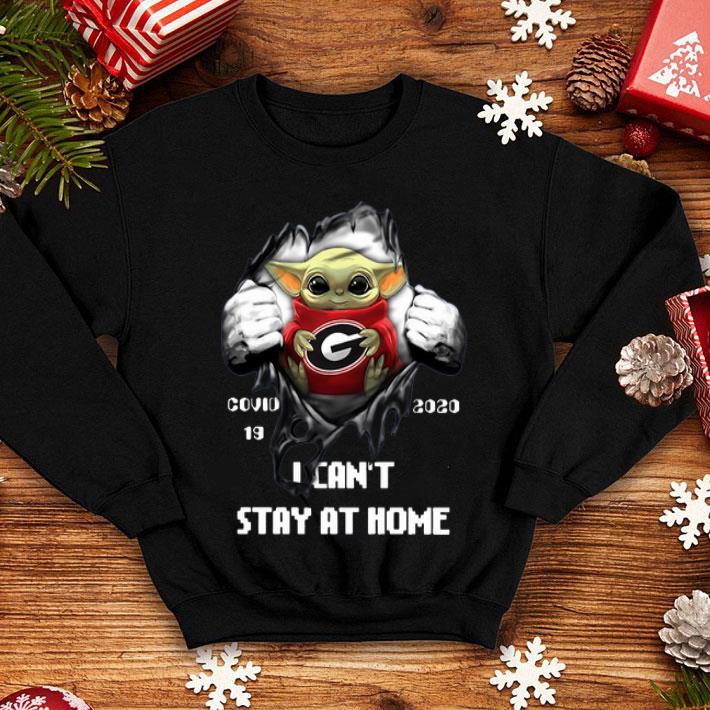 Baby Yoda Georgia Bulldogs Covid-19 I Can’t Stay At Home Blood Inside shirt