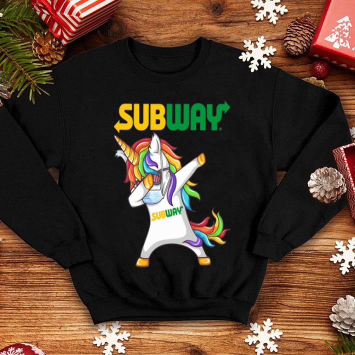 Subway Unicorn Dabbing Face Mask shirt 1 Subway Unicorn Dabbing Face Mask shirt