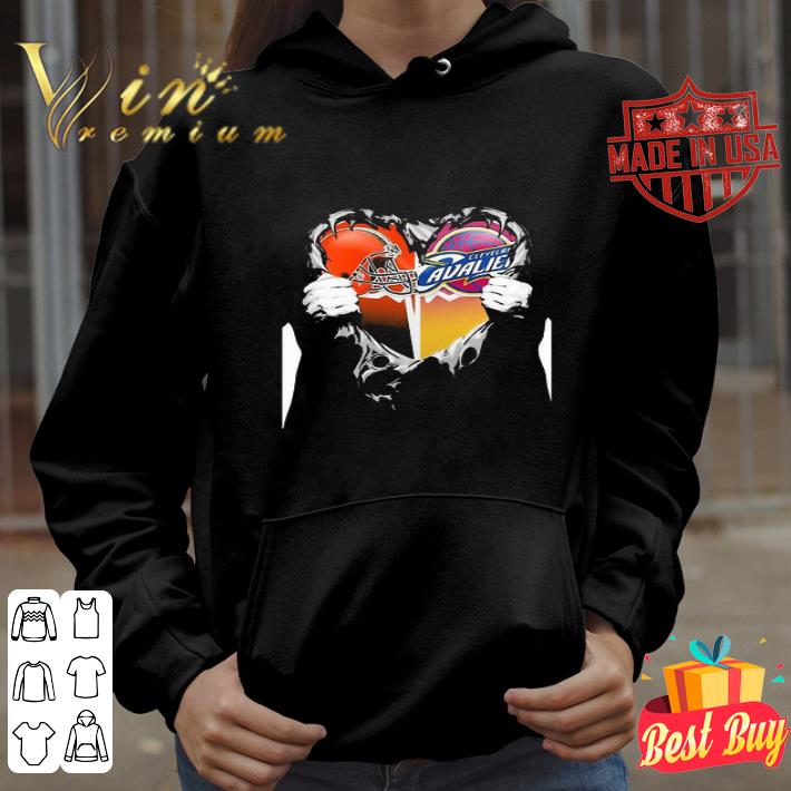 Inside Me Cleveland Browns And Cleveland Cavaliers Logo shirt